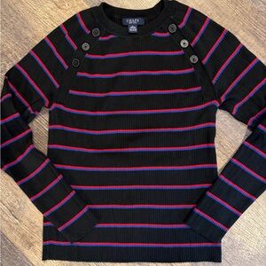 ⭐️3/$12⭐️Chaps BlackRedBlue Striped Sweater